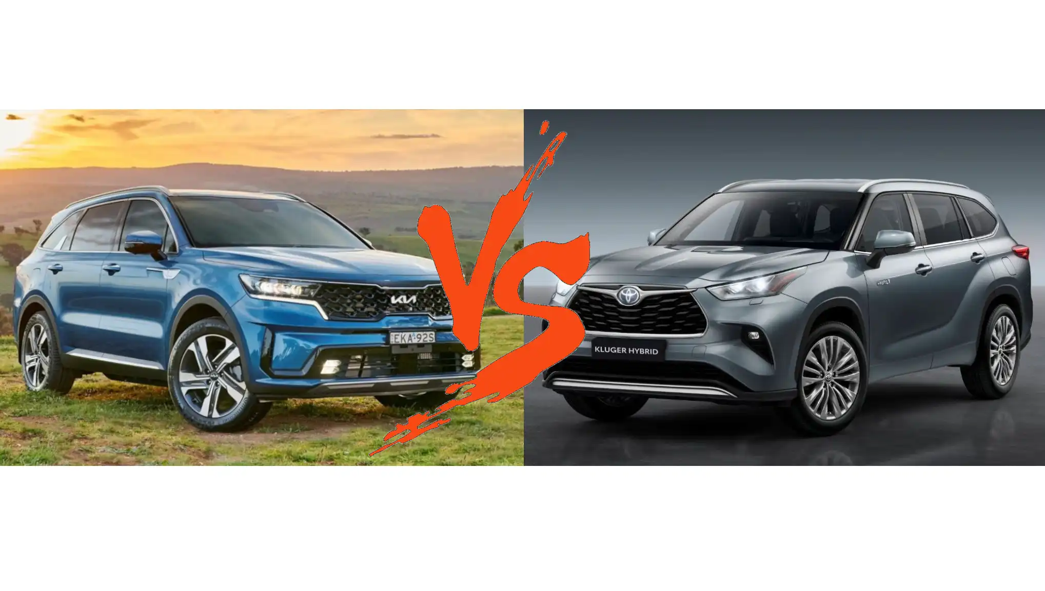 image for Toyota Kluger Hybrid vs Kia Sorento Hybrid Review