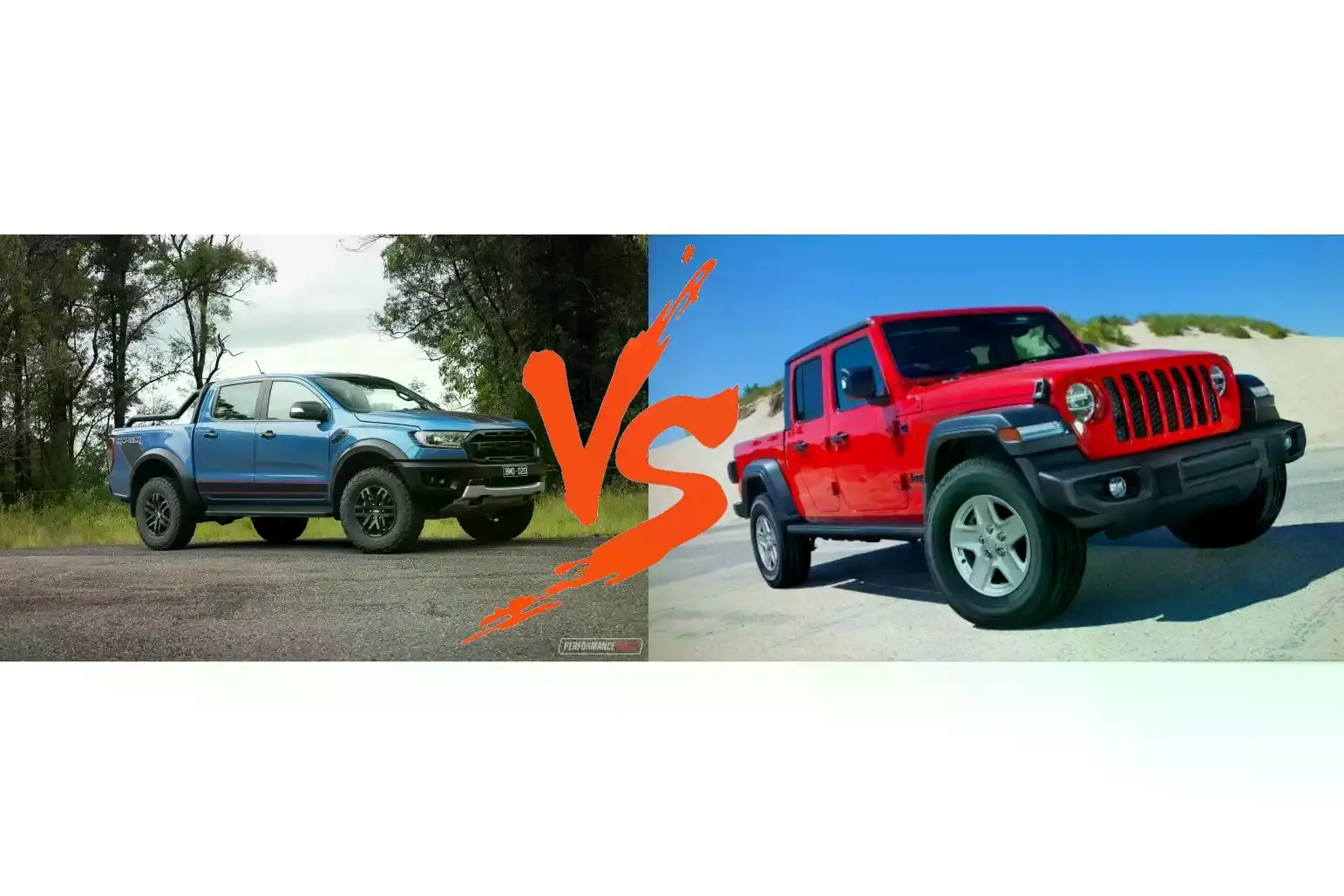 image for Jeep Gladiator Rubicon vs Ford Ranger Raptor X Review