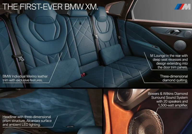 2023 bmw xm rear seats