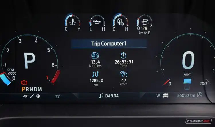 2023 ford ranger raptor instrument cluster fuel economy