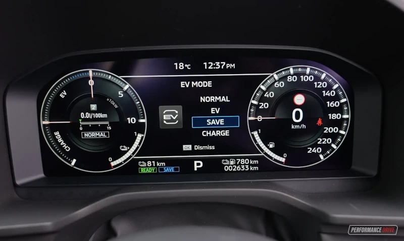 2023 mitsubishi outlander es phev instrument cluster