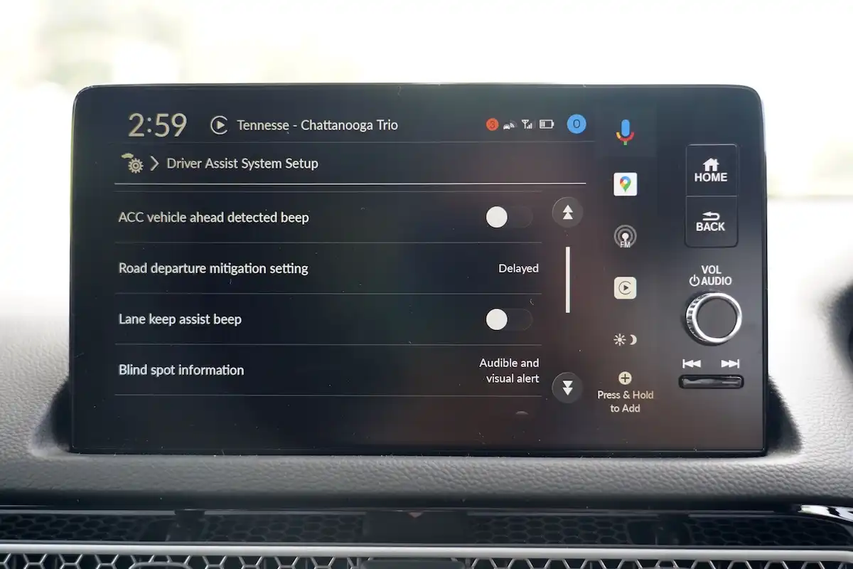 2025 honda civic e:hev lx driver assist