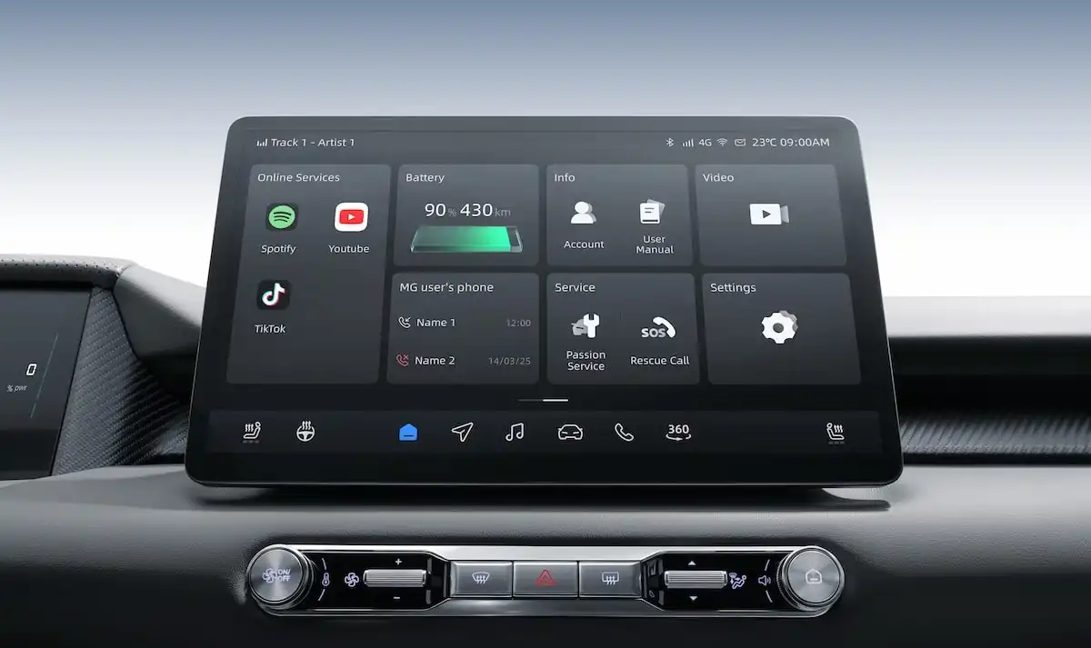 2025 mg s5 ev infotainment
